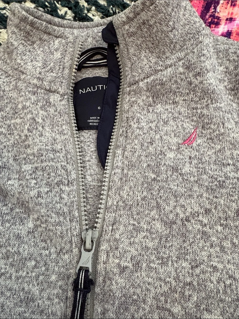 Girls Gray Sprinkle Long-Sleeve Dress, Nautica Jacket, OshKosh Jeans